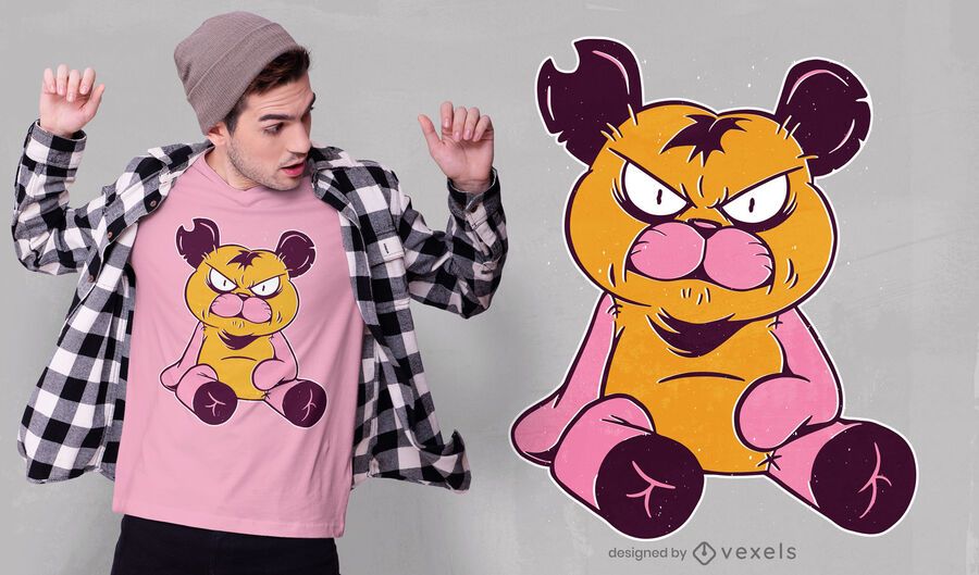 Angry teddy bear t-shirt design Angry teddy bear t-shirt design