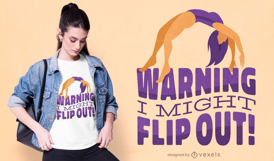 Diseño de camiseta con cita de gimnasta Diseño de camiseta con cita de gimnasta