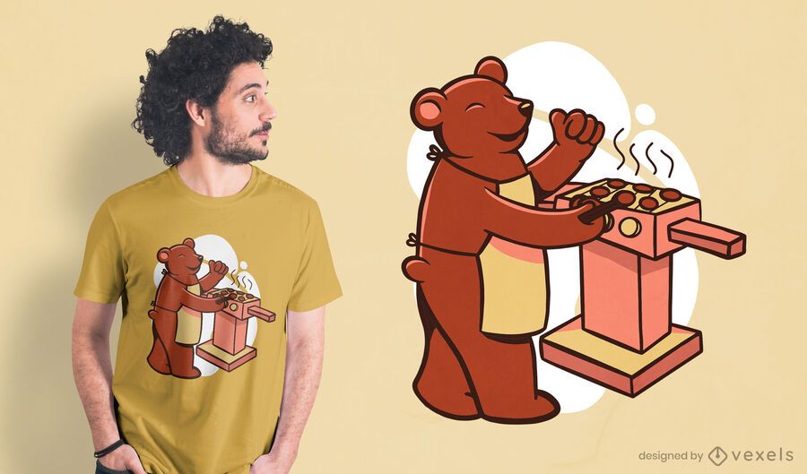 Diseño de camiseta Bear Grill Diseño de camiseta Bear Grill