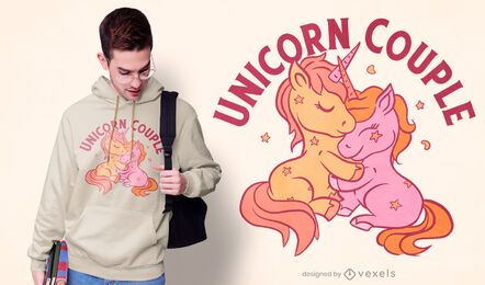 Unicorn couple t-shirt design Unicorn couple t-shirt design