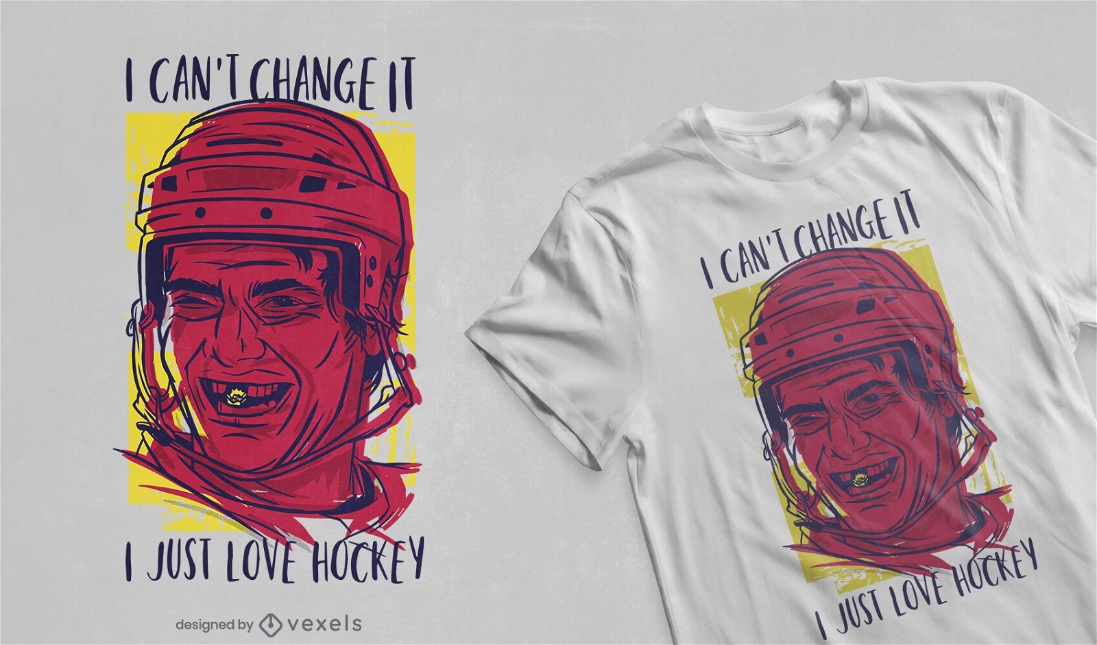 Dise?o de camiseta de amante del hockey.