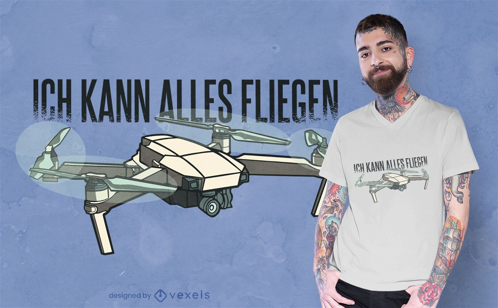 Drohne deutsches T-Shirt Design