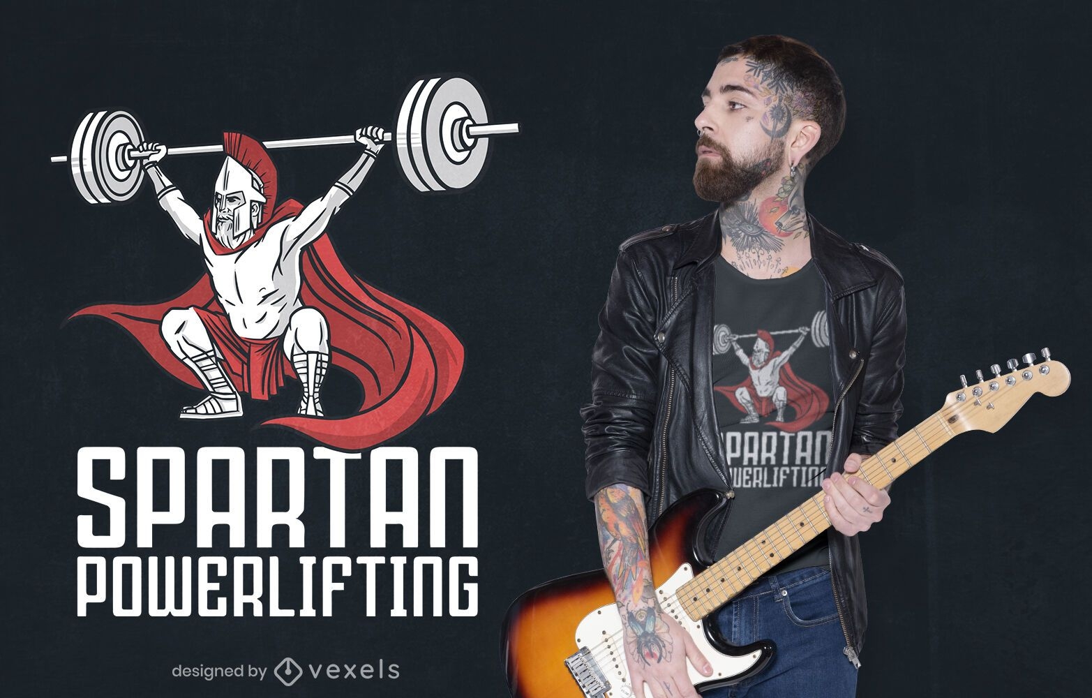 Spartanisches Powerlifting-T-Shirt Design