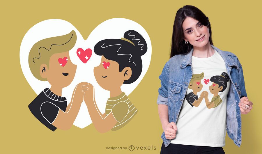 Valentine's couple t-shirt design Valentine's couple t-shirt design