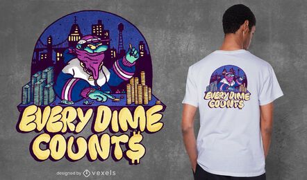 Cada centavo cuenta el diseño de la camiseta Cada centavo cuenta el diseño de la camiseta