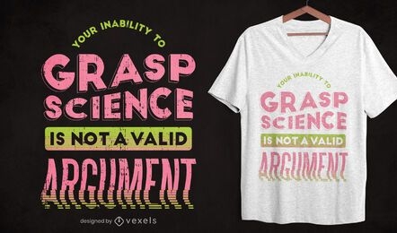 Não é um design de camiseta de argumento válido