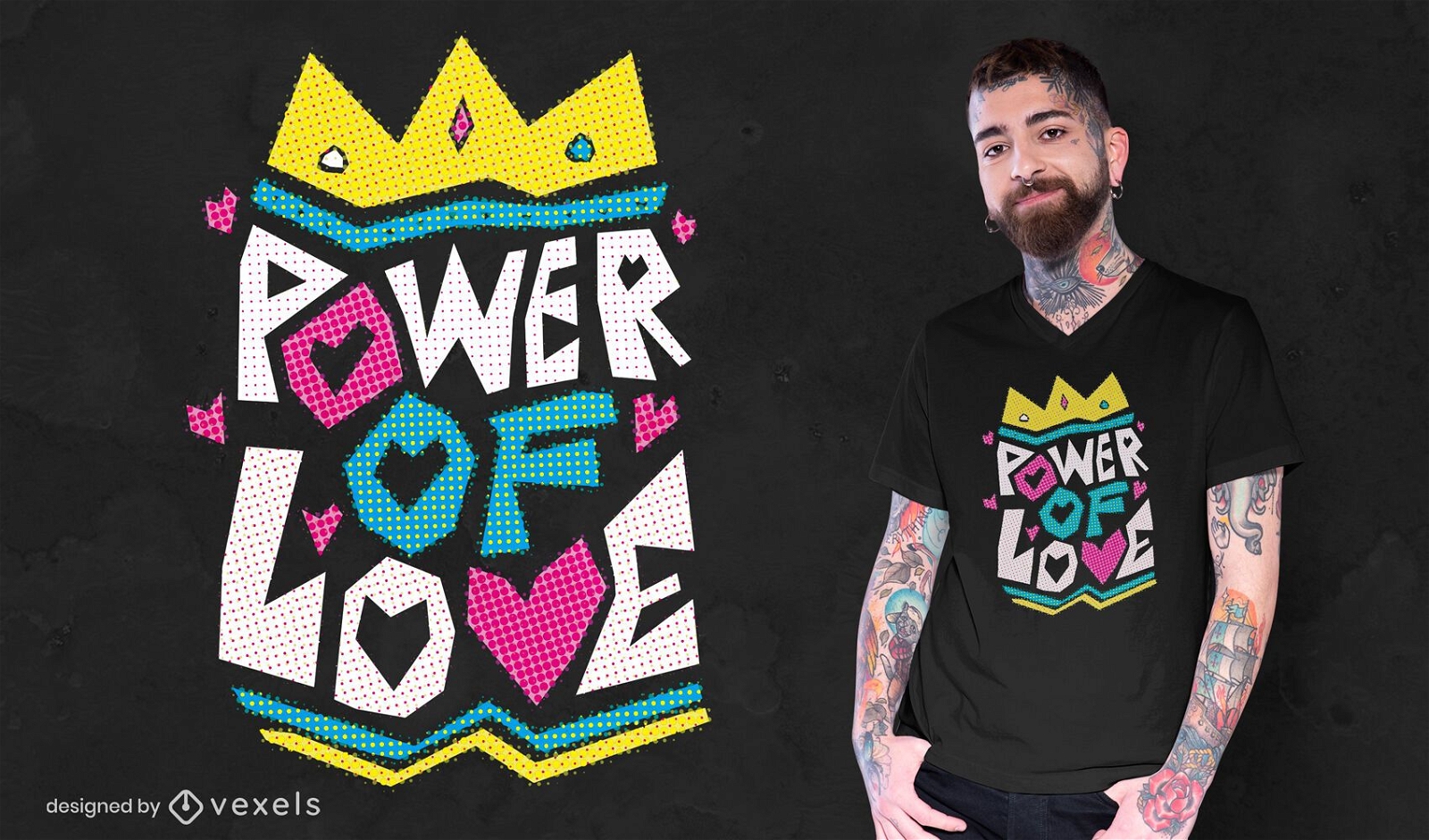 Power of love t-shirt design