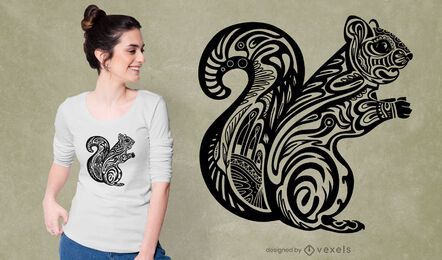 Tribal Eichhörnchen T-Shirt Design