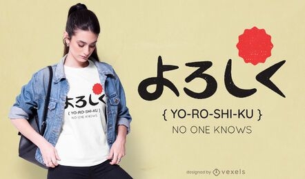 Diseño de camiseta Yoroshiku