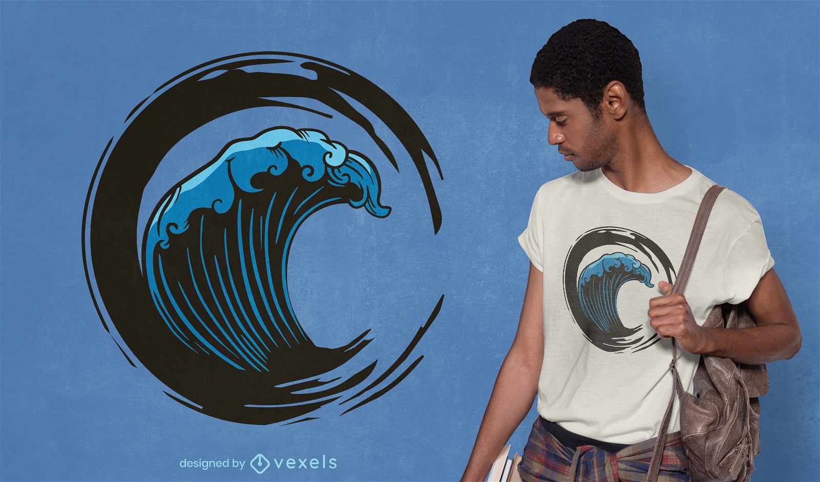 Brush wave t-shirt design