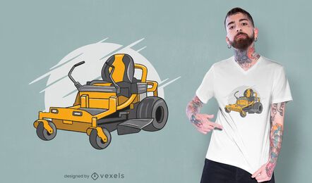 Lawn mower t-shirt design