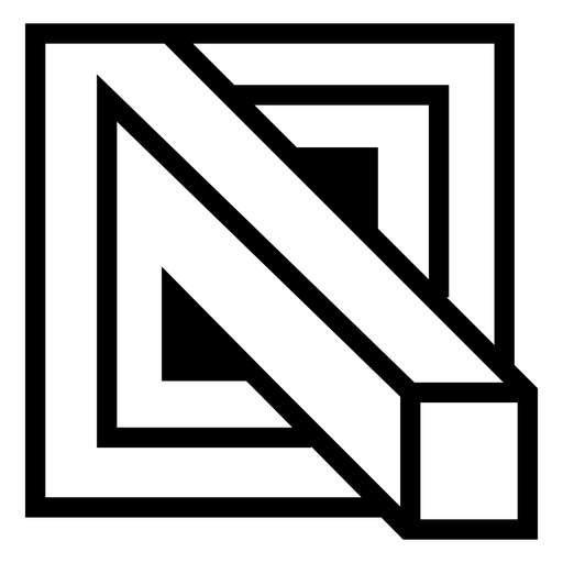 Logo abstracto cuadrado 3d Diseño PNG