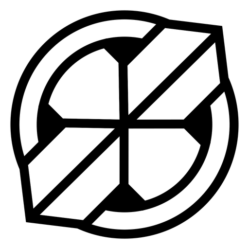 Abstract circle cross logo