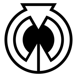 Abstraktes Kreisdreieck-Logo PNG-Design