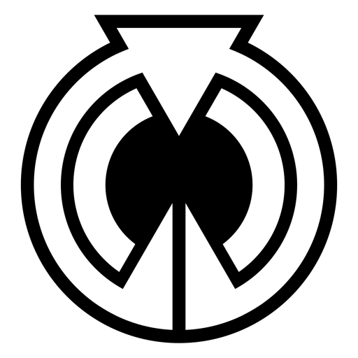 Abstraktes Kreisdreieck-Logo PNG-Design
