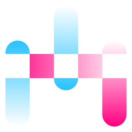 Logotipo de formas abstratas de graadient Desenho PNG