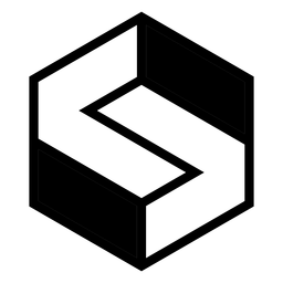 Logotipo hexágono monocromático abstrato Desenho PNG