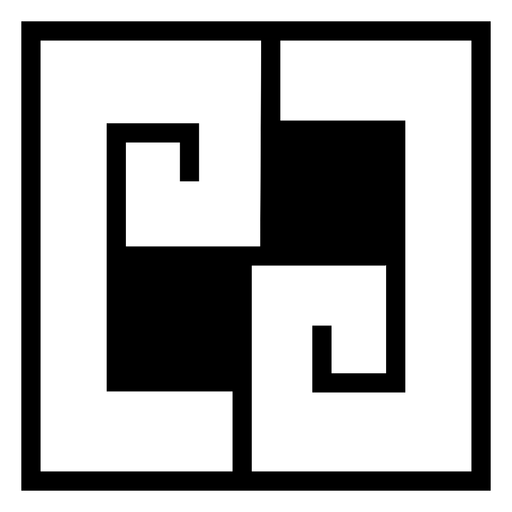 Abstraktes quadratisches Logo PNG-Design
