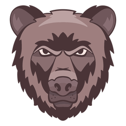 Logotipo de oso enojado Diseño PNG