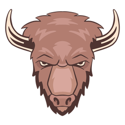 Logotipo de bisonte enojado Diseño PNG