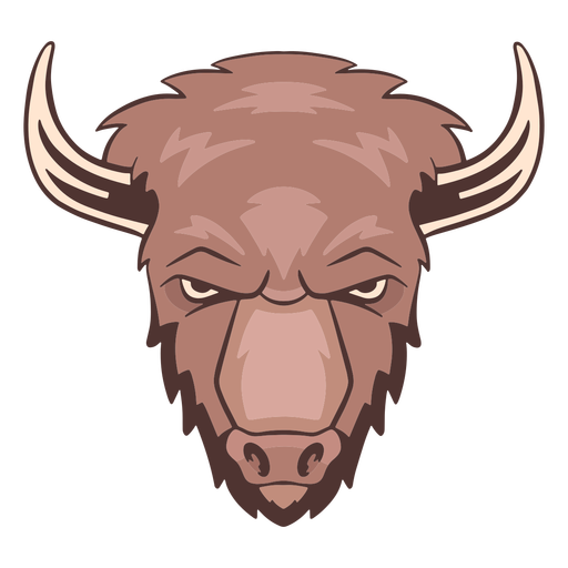 Logotipo de bisonte enojado Diseño PNG