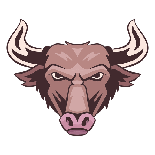 Angry bull logo PNG Design