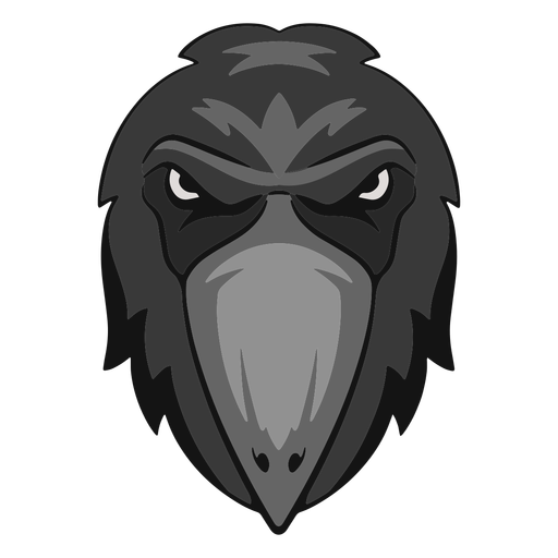 Logotipo de cuervo enojado Diseño PNG