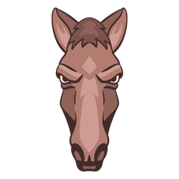 Angry horse logo PNG Design