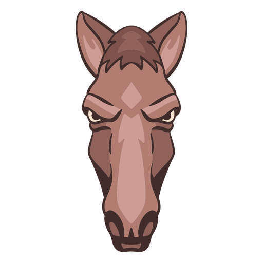 Logotipo de caballo enojado Diseño PNG