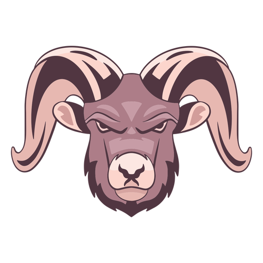 Logotipo de carnero enojado Diseño PNG