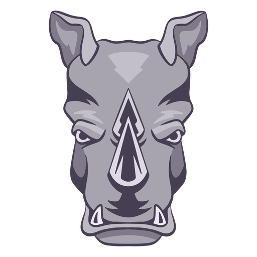 Rinoceronte zangado com logotipo de rinoceronte Desenho PNG