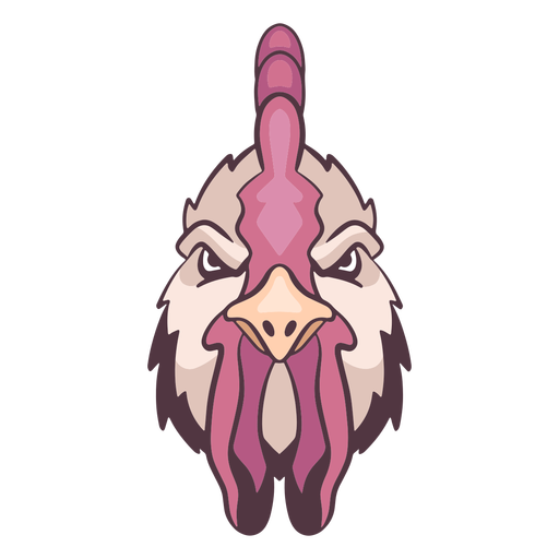 Angry rooster logo PNG Design