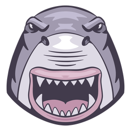Angry shark logo Transparent PNG