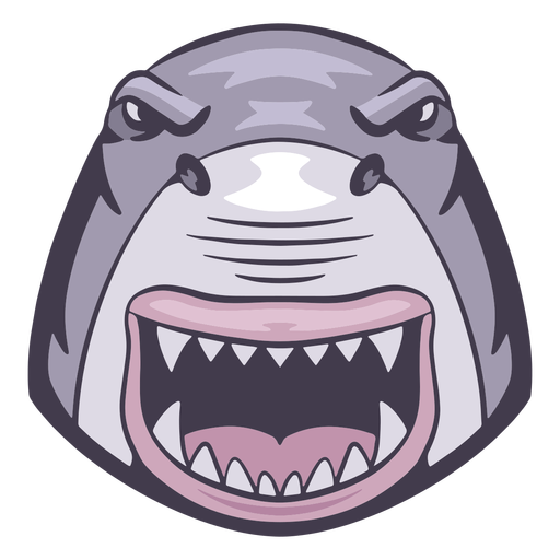 Angry shark logo PNG Design