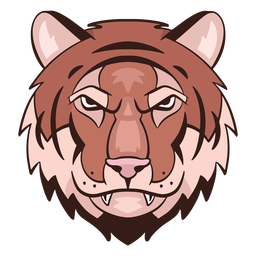 Logotipo de tigre enojado Diseño PNG