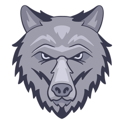 Logotipo de lobo enojado
