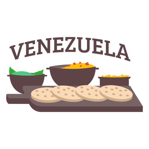 Arepa food venezuela flat PNG Design