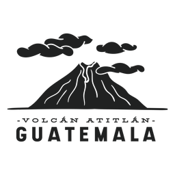 Volcán atitlán guatemala recortadas Diseño PNG
