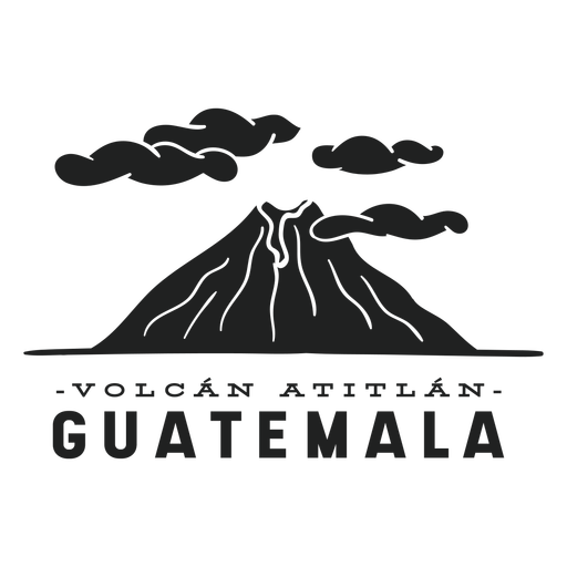 Atitlan Vulkan Guatemala ausgeschnitten