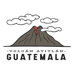 Atitlan volcano guatemala flat