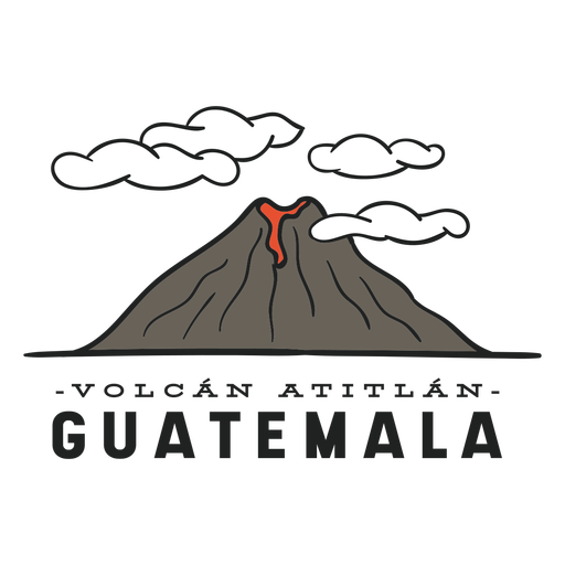 Atitlan Vulkan Guatemala Wohnung PNG-Design