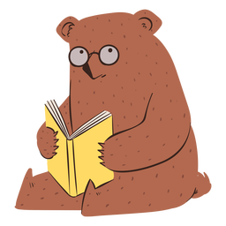 Bear school character PNG Design