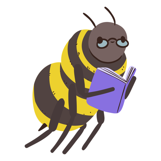 Biene studiert Charakter PNG-Design