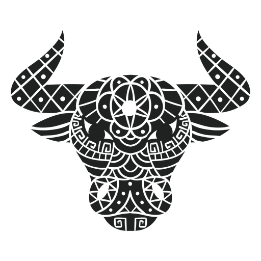 Stierkopf-Mandala ausgeschnitten PNG-Design