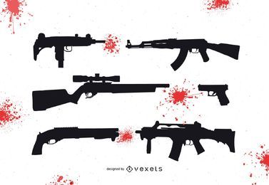 Bloody Guns free vector Bloody Guns free vector