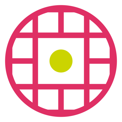 Logotipo duotônico da grade do círculo Desenho PNG