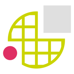Logotipo de formas de grade circular Desenho PNG
