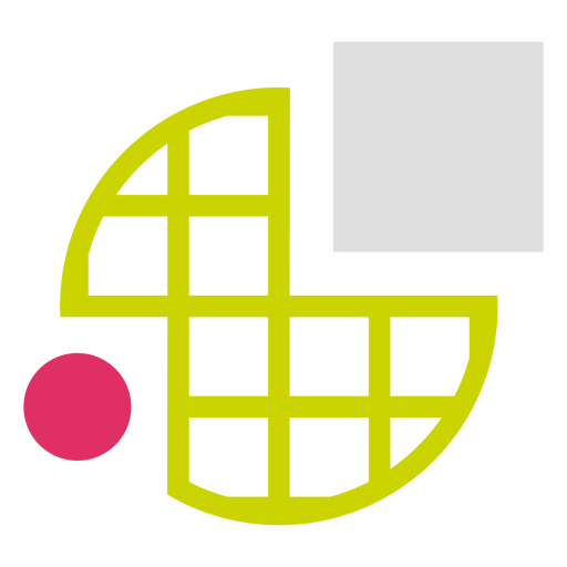 Logotipo de formas de grade circular