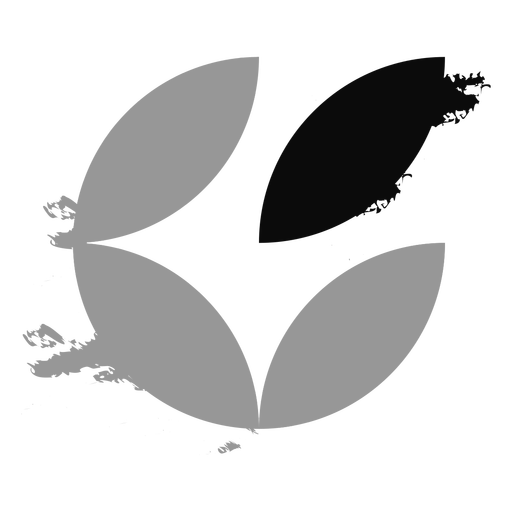 Kreis hinterlässt Grunge-Logo PNG-Design