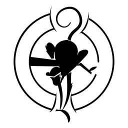 Logotipo do macaco circular Desenho PNG